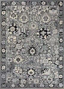 Moder rugs. Handmade black and white modern are rug made of wool. Size 6.1x9.1.