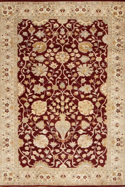 Handmade wool area rug made in Pakistan, a small area rug for small entryway. Size 3.2x5.3.