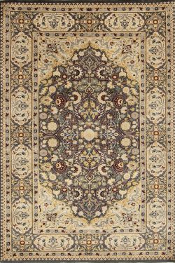 Wool oriental rug. Handmade multicolor Persian Tabriz design rug made in Pakistan. Size 3.1x5.4.