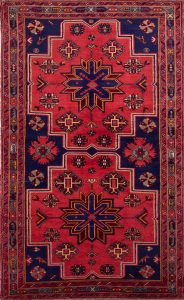 Caucasian Rug, Russian Shirvan Rug, Colorful Tribal Rug