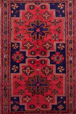 Caucasian Rug, Russian Shirvan Rug, Colorful Tribal Rug