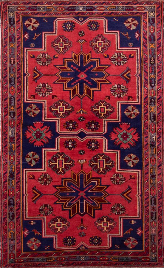 Caucasian Rug, Russian Shirvan Rug, Colorful Tribal Rug