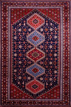 Yalameh Rug, Persian Yalameh Rug, Wool Tribal Rug. Size 5.5x8.8