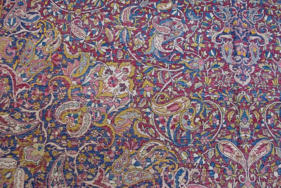 Antique rug. Handmade Persian Yazd antique rug, Multicolor with red and pink. Size 10.3x15.