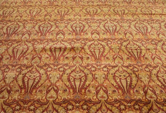 Large oriental area rugs. Hand Knotted designer area rug in beige color and contemporary style. Size 10.2x13.3.