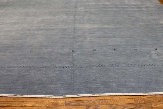 Big Rugs for large living spaces. Gray color contemporary loomed rug made of wool. Rug size 12.2x14.7.