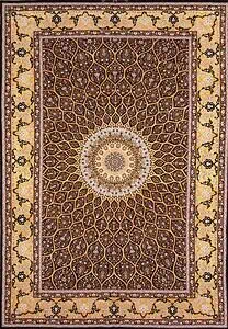 2451- Persian Purple rug. A mesmerizing hand knotted mandala design Persian Isfahan rug made of kork wool and silk. Size 6.8x10.3.