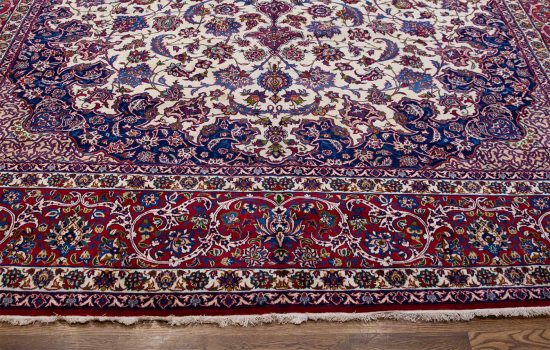 Antique Oriental Rug, Antique Persian Isfahan Rug, Kork Wool Rug. Size 10.8x15.3.