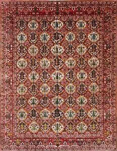 2568- Vegetable dyed rug. Old Persian Bakhtiari rug in excellent condition. Size 10.2x13.5.