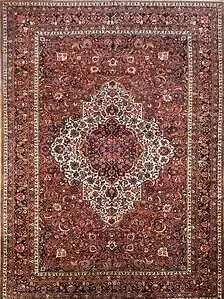 2775- 11x15 rug, exquisite handmade antique Persian Bakhtiari rug for large Living Room.