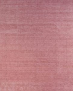 Pink area rug in contemporary Gabbeh style made of wool. Size 8.1x10.1.