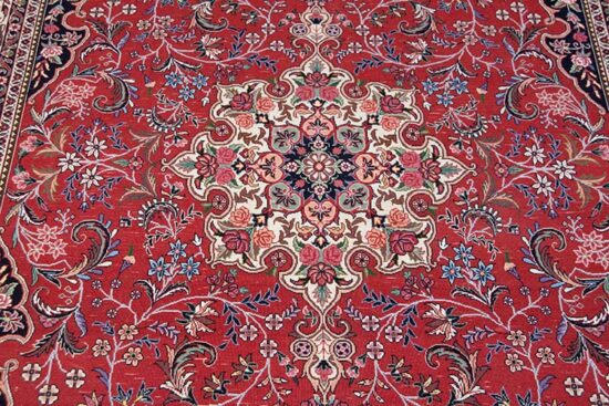 Handmade Persian Bijar Rug, Mauve and Rose Color. Size 5.3x7.4.