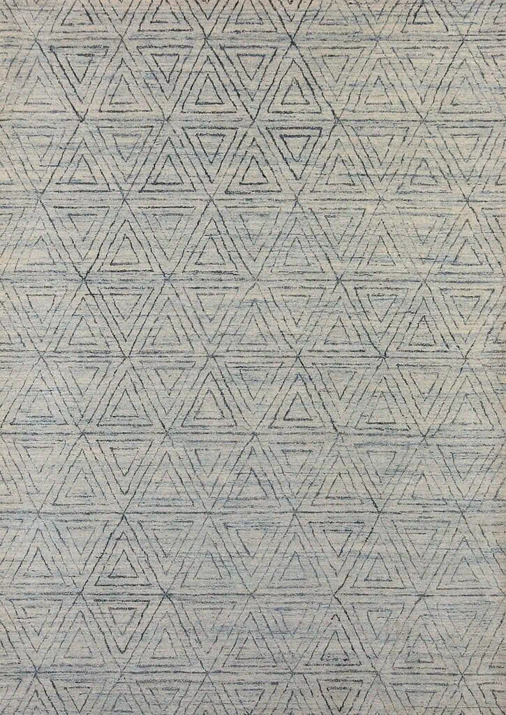 3245- Charming green blue wool 5x7 modern rug on sale in our rug store.