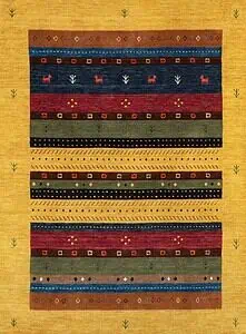 3290- Exquisite colorful 5x7 modern rug for bedroom made of 100% wool crafted in India.