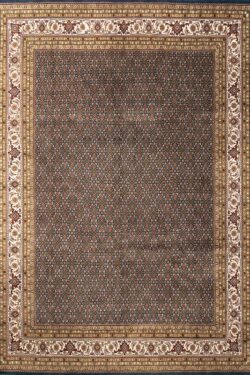 Allover design Herati rug made in India with teal green color. Size is 8.3x10.