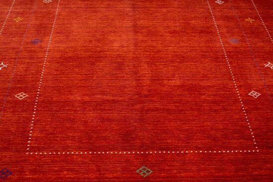 Hand Knotted Northwest Rugs, Gabbeh Style Rug, Red Color 8×10 Rug.