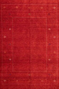 Hand Knotted Northwest Rugs, Gabbeh Style Rug, Red Color 8×10 Rug.