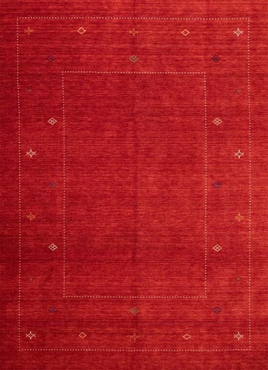 Hand Knotted Northwest Rugs, Gabbeh Style Rug, Red Color 8×10 Rug.