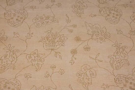 6 by 9 rugs, handmade floral contemporary rug in beige and light brown colors.