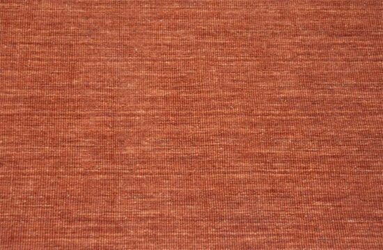 Modern rust area rug crafted in India made of 100% wool. Size 5.4x8.1.