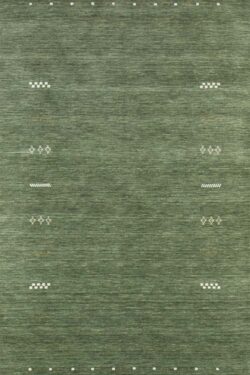 Sage green rug, modern wool rug made in India. Size 5.2x8.5.