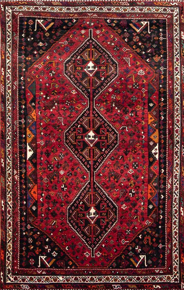 2683- Southwestern rugs, handmade Persian Shiraz Southwestern rug made from wool. Size 5.6x8.8.