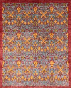 Red And Yellow Rug | Handmade Designer Rug By Beautiful Rugs