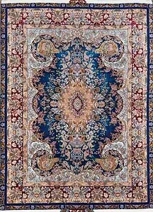 2187- Luxury silk Persian rugs. Beautiful and luxurious handmade Persian Tabriz rug made to impress. Rug size 5x7.