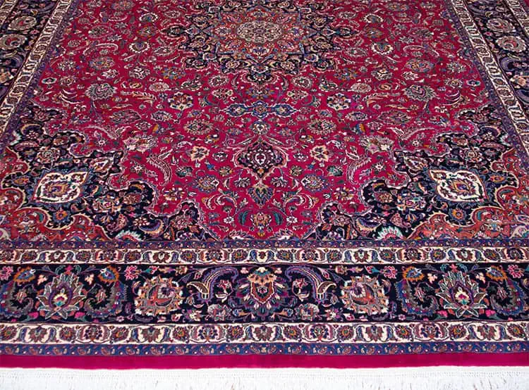 2541- Handmade Persian rug in raspberry red color for living room, Size 10x12.8. 