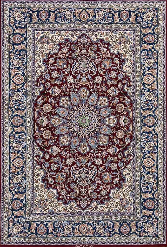 2733- Real Persian rug top quality signed Persian Isfahan Vegetable Dyed Rug. Size 4.10 x 7. 
