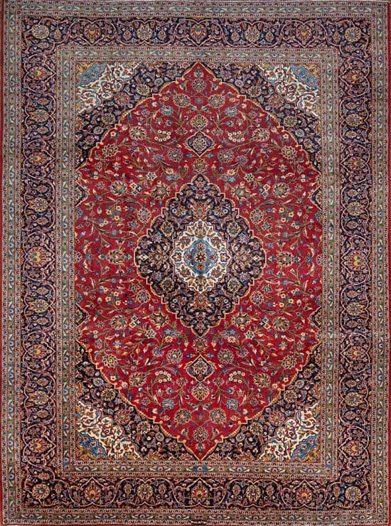 Rug 2201- traditional red area rug, 9x13 red Persian area rug in traditional floral Kashan style made from 100% wool.