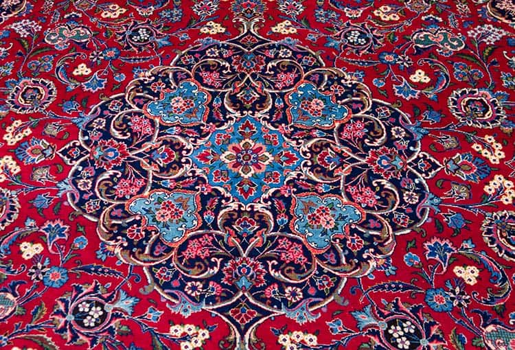 Rug 2791- Persian burgundy rug with beautiful center medallion and floral motifs. Handmade old Persian Kashan rug in excellent condition. Size 8.9 x 12.9. Rug 2791- Persian burgundy rug with beautiful center medallion and floral motifs. Handmade old Persian Kashan rug in excellent condition. Size 8.9 x 12.9.