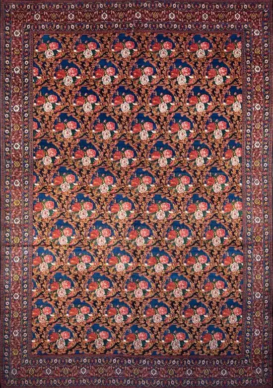 Rug 2792- Large antique Persian rug in like-new condition. 1940s Persian Senneh Kordestan. Size 11.6 x 16.3.