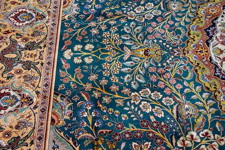 Rug 2794- Beautiful semi antique Persian rug in excellent condition. A rare 11x16 teal green rug artwork of Tabriz Iran. Rug 2794- Beautiful semi antique Persian rug in excellent condition. A rare 11x16 teal green rug artwork of Tabriz Iran.