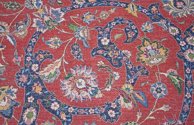 Rug 2798- Magnificent 80 years old antique Persian rug in excellent condition. Large antique Persian carpet. Size 13 x 19.6. Backside image.