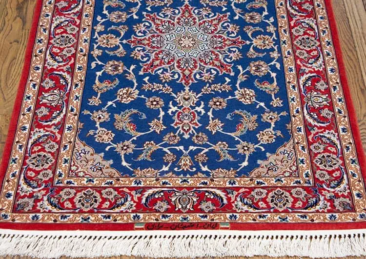 7555- Captivating hallway rug runners, blue Persian rug runner made from kork wool and silk. Size 2.9x7.2. 7555- Captivating hallway rug runners, blue Persian rug runner made from kork wool and silk. Size 2.9x7.2.