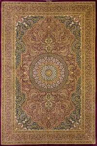 7556- Stunning 100% pure silk rug highly detailed luxurious hand knotted Persian Qum silk rug for Living room. Size 6.6 x 9.9.