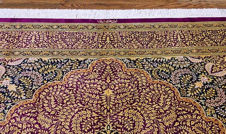 7556- Stunning 100% pure silk rug highly detailed luxurious hand knotted Persian Qum silk rug for Living room. Size 6.6 x 9.9. 7556- Stunning 100% pure silk rug highly detailed luxurious hand knotted Persian Qum silk rug for Living room. Size 6.6 x 9.9.