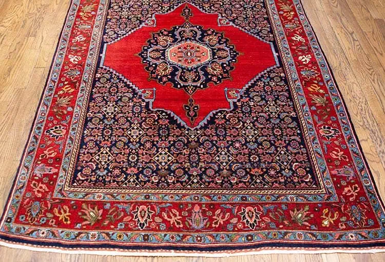 Rug 2352- Thick and densely woven burnt orange rug. Hand woven old Persian Bijar 5x8 rug made from 100% wool. 