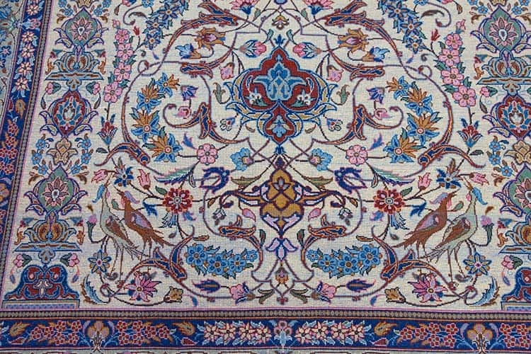 Rug 2721- Elegant arch design 5x8 beige Persian rug. Hand knotted vintage vintage rug packed with artistic motifs. Backside image. Rug 2721- Elegant arch design 5x8 beige Persian rug. Hand knotted vintage vintage rug packed with artistic motifs. Backside image.