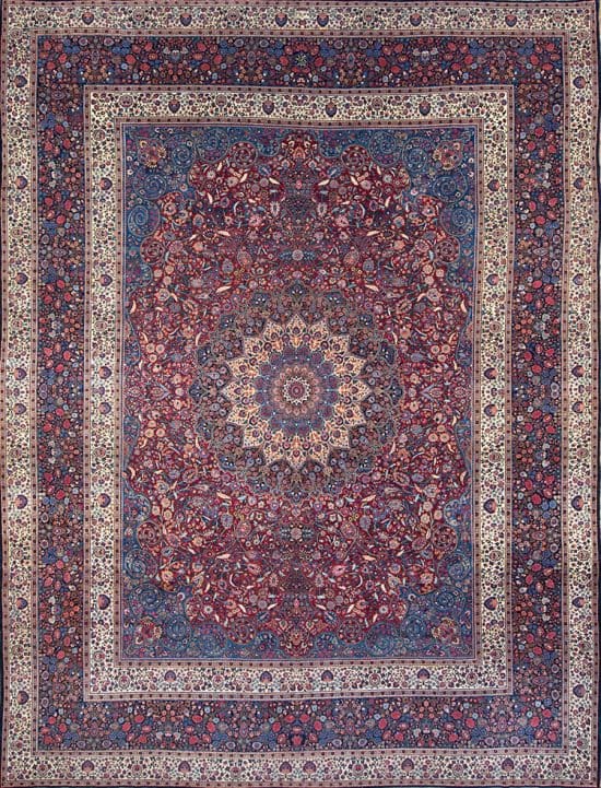 Rug 2796- Antique Persian Mood rug representing cultural significance of rug weaving. A rare 19th century Persian carpet with 400 KPSI in pristine condition. Size 10.6 x 13.9.