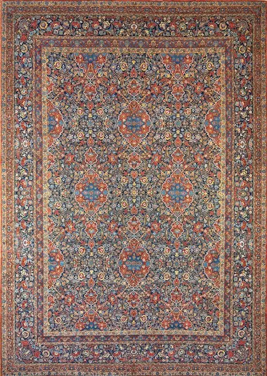 Rug 2797- Over A Century Old Large Antique Persian Isfahan Ahmad Rug Representing Artistic Brilliance, Enduring Value and the Rich Cultural Legacy of Persia. Size 11.9 x 16.6. 