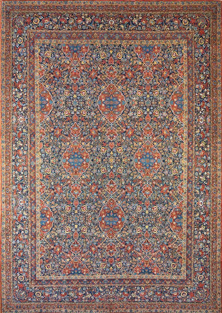 Rug 2797- Over A Century Old Large Antique Persian Isfahan Ahmad Rug Representing Artistic Brilliance, Enduring Value and the Rich Cultural Legacy of Persia. Size 11.9 x 16.6. 