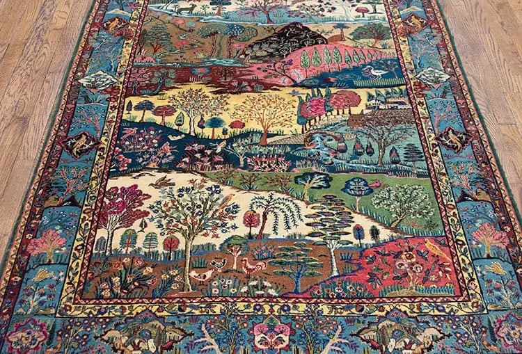 Rug 2799- Antique Persian Kermanshah Rug. 1950s Persian Carpet Testament to the Artistry and Skill of Kermanshah Weavers. Size 4.4 x 6.7.