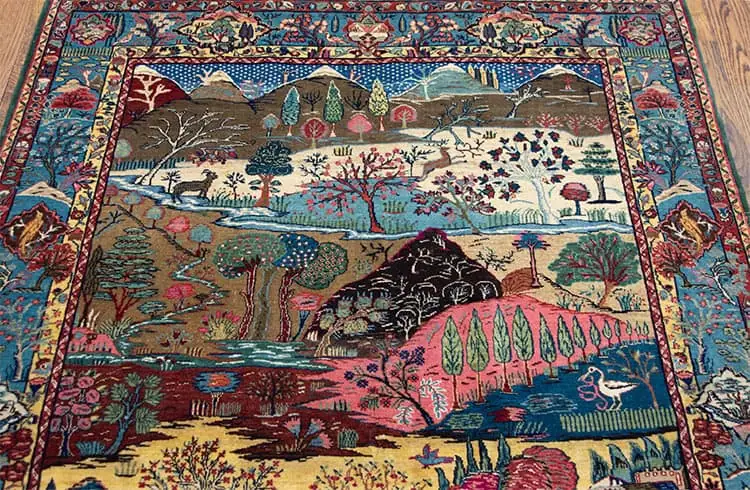 Rug 2799- Antique Persian Kermanshah Rug. 1950s Persian Carpet Testament to the Artistry and Skill of Kermanshah Weavers. Size 4.4 x 6.7.