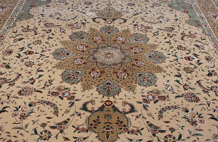 1263- Handwoven 9x12 Beige and Mint Green Oriental Rug in fine wool and silk. Persian Tabriz floral design with beige and mint green field, and soft rose and lavender tones. Available at Beautiful Rugs Chicago. 1263- Handwoven 9x12 Beige and Mint Green Oriental Rug in fine wool and silk. Persian Tabriz floral design with beige and mint green field, and soft rose and lavender tones. Available at Beautiful Rugs Chicago.