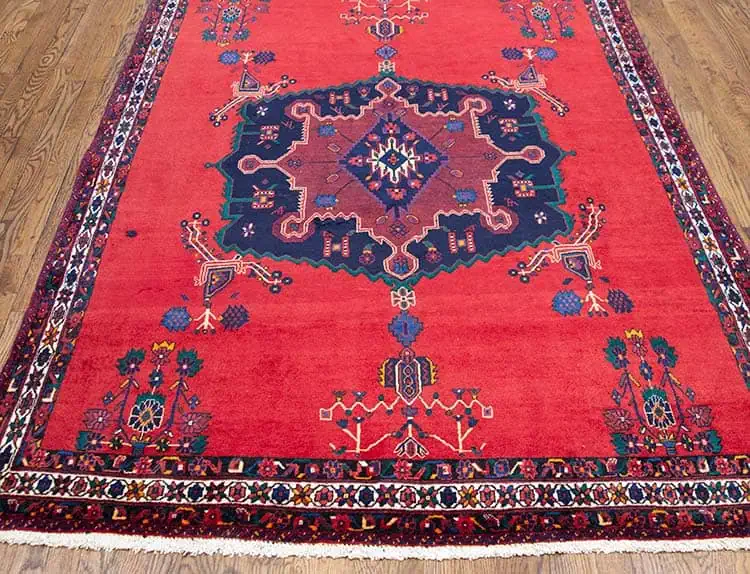 2644- Handmade Tribal Area Rug from Persia’s Sirjan region, woven in fine wool with a deep red field and bold navy medallion. This traditional Persian rug embodies timeless elegance and enduring craftsmanship, a true statement of Persian artistry. Available at Beautiful Rugs Chicago. 2644- Handmade Tribal Area Rug from Persia’s Sirjan region, woven in fine wool with a deep red field and bold navy medallion. This traditional Persian rug embodies timeless elegance and enduring craftsmanship, a true statement of Persian artistry. Available at Beautiful Rugs Chicago.