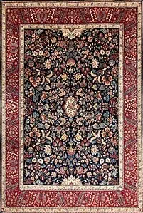 A luxurious room-size Persian Tabriz wool rug from Beautiful Rugs Chicago — hand-knotted excellence and refined artistry at an attainable price under $10000.