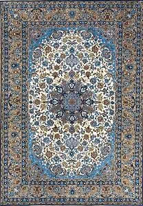 Best rugs. Beautiful Persian Isfahan rug made of the finest quality Japanese kork wool and silk with beige and blue colors. Size 5.4x7.4. Best rugs. Beautiful Persian Isfahan rug made of the finest quality Japanese kork wool and silk with beige and blue colors. Size 5.4x7.4.