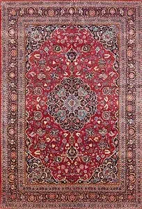 Persian burgundy rug, handmade old Persian Kashan rug with burgundy and navy blue. Size 8.9 x 12.9. Persian burgundy rug, handmade old Persian Kashan rug with burgundy and navy blue. Size 8.9 x 12.9.